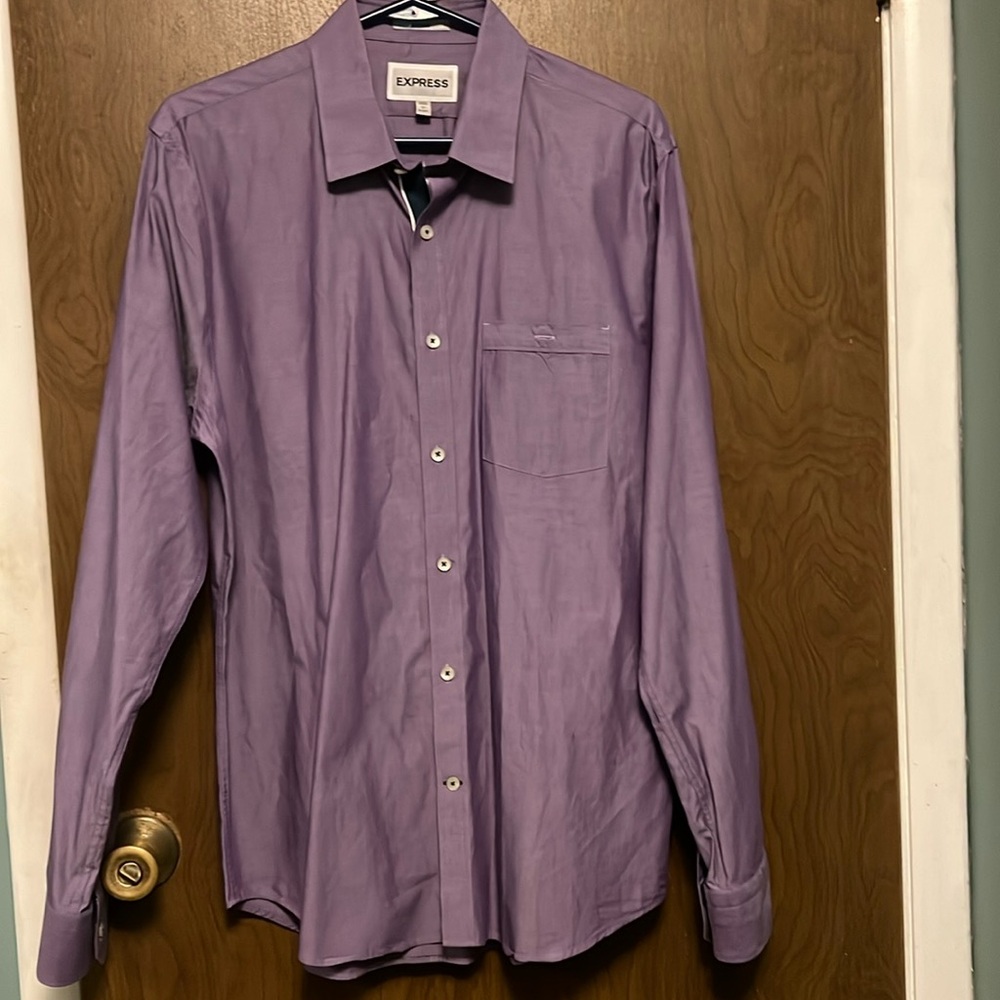Men’s Express purple dress shirt size L